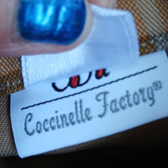 Italian Denim Autumn Colors Tartan Plaid Shortalls New. Cute! Sz 26/US / EU44 - Picture 5 of 11